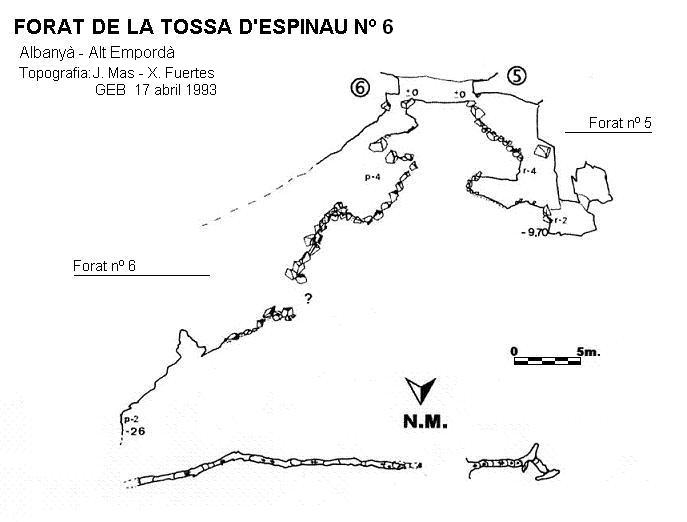 topo 0: Forat de la Tossa d'espinau Nº6