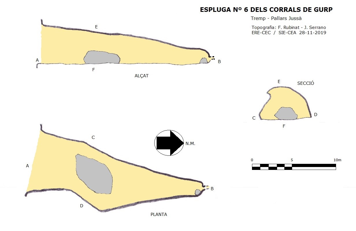 topo 0: Espluga Nº6 dels Corrals de Gurp