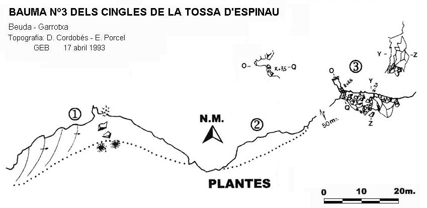 topo 0: Bauma Nº3 dels Cingles de la Tossa d'espinau