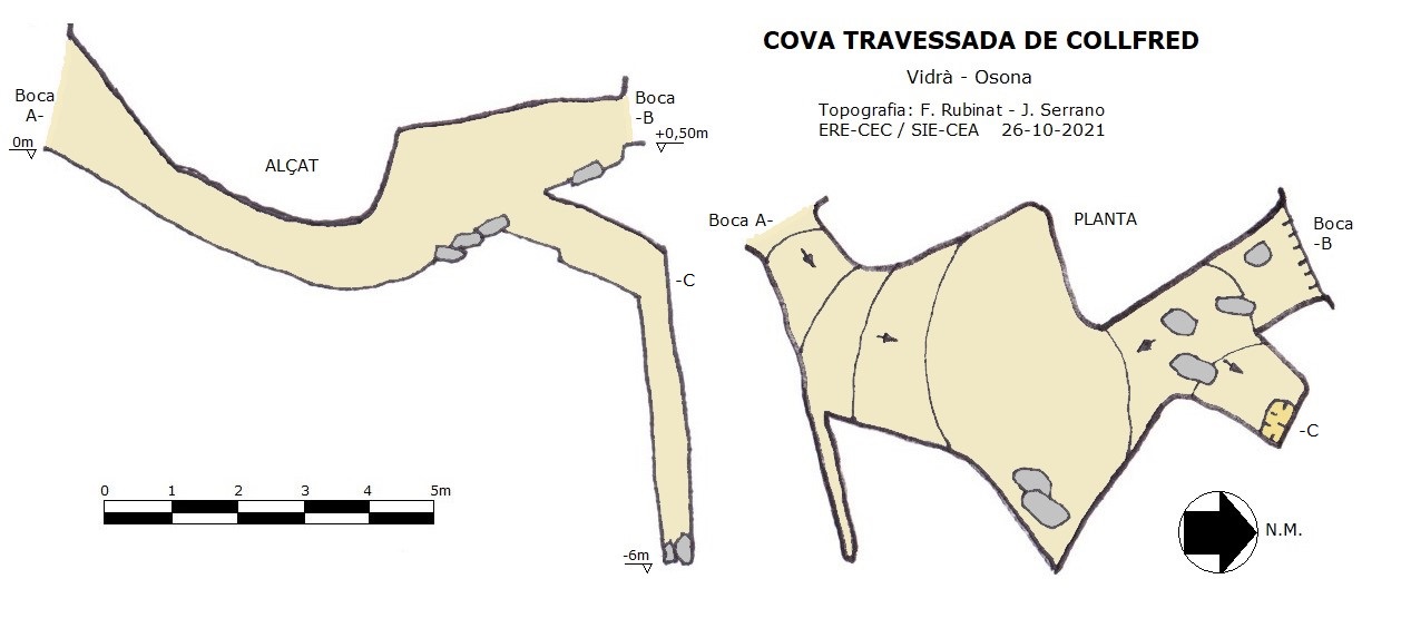 topo 0: Cova Travessada de Collfred