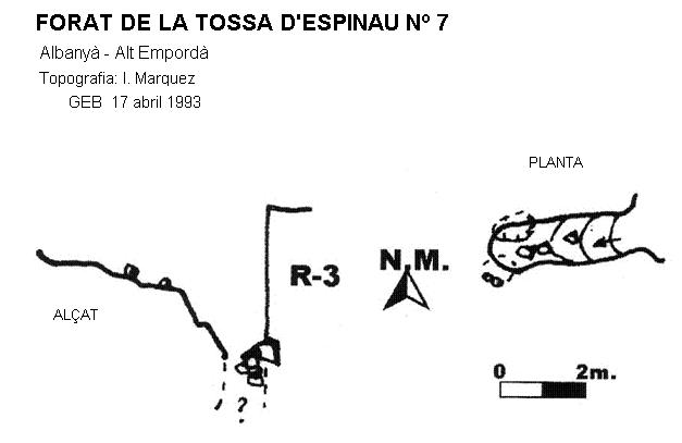 topo 0: Forat de la Tossa d'espinau Nº7