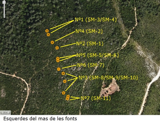 topo 4: Esquerda Nº3 del Mas de les Fonts