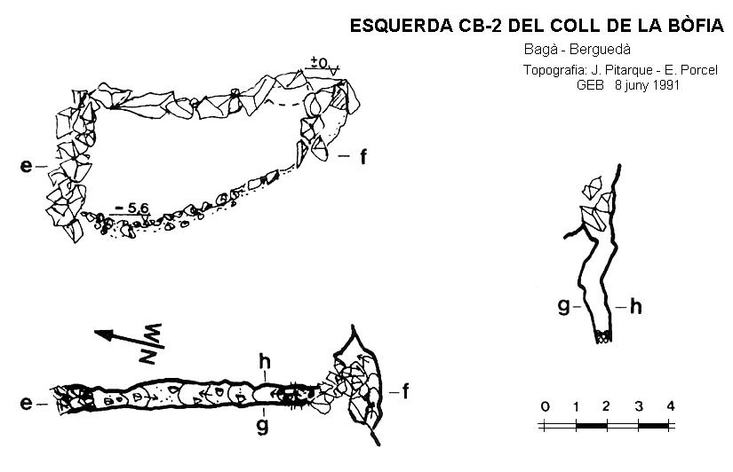 topo 0: Esquerda Cb-2 del Coll de la Bòfia