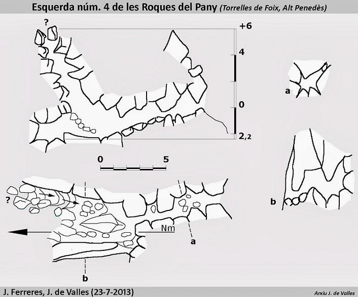 topo 0: Esquerda Nº4 de les Roques del Pany