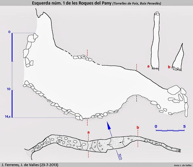 topo 0: Esquerda Nº1 de les Roques del Pany