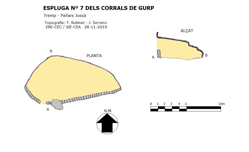 topo 0: Espluga Nº7 dels Corrals de Gurp