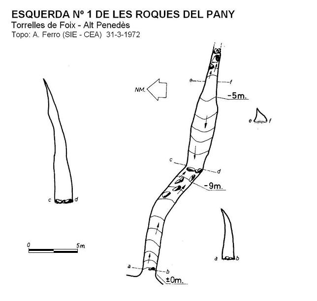 topo 1: Esquerda Nº1 de les Roques del Pany