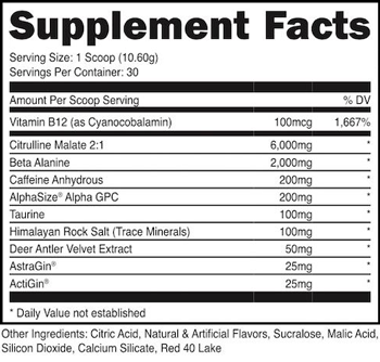 Image result for bucked up pre workout ingredients