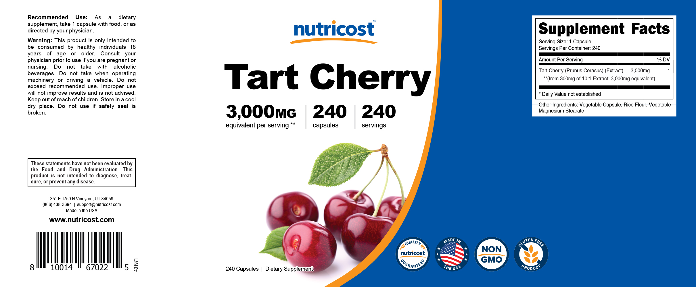 tart cherry pills side effects