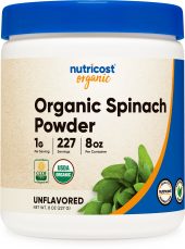 nutricost organic spinach powder 8 ounces bottle