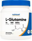 nutricost l-glutamine 500 grams bottle