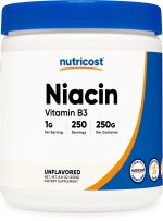 nutricost niacin vitamin b3 unflavored 250 grams bottle