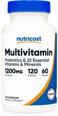 nutricost multivitamin with probiotics bottle