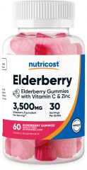 nutricost elderberry 60 gummies bottle