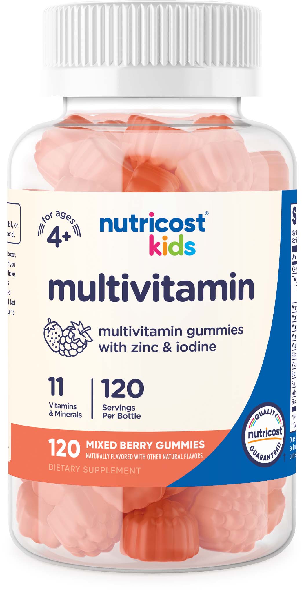 nutricost kids multivitamin 120 gummies bottle