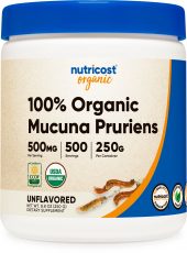 nutricost organic mucuna pruriens powder 250 grams bottle