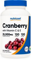 nutricost cranberry extract 120 capsules bottle