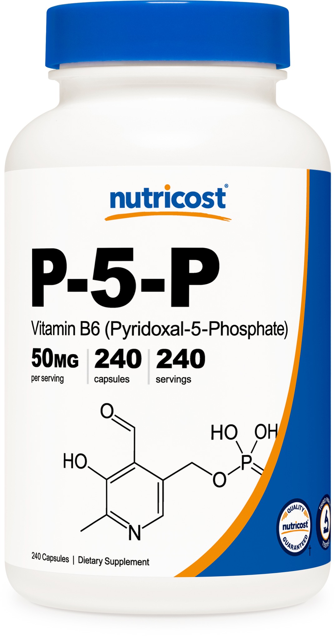 nutricost p5p 50mg 240 capsules bottle