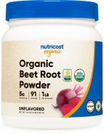 nutricost organic beet root powder 1 pound bottle