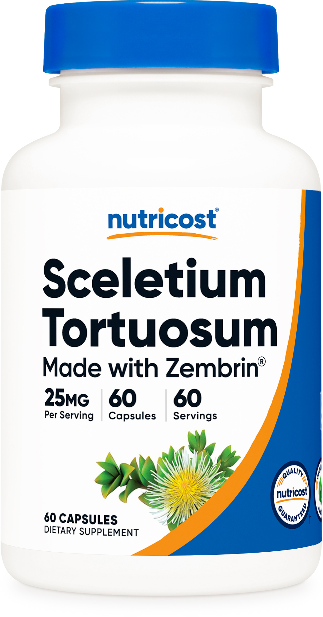 nutricost zembrin 25mg 60 capsules sceletium tortuosum bottle