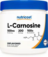 nutricost l-carnosine powder 100 gram 200 serving bottle