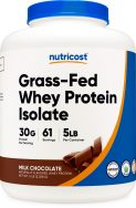 nutricost grass fed whey protein isolate 5 pounds bottle