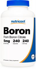 nutricost boron 5mg 240 capsules bottle