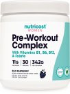 nutricost blue raspberry pre-workout for women powder 30 servings