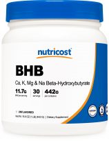 nutricost 4-in-1 bhb ketone salts 442 gram bottle