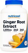 nutricost ginger root extract 240 capsule bottle