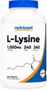 nutricost l-lysine 1000mg 240 tablet bottle
