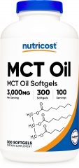 nutricost mct oil 300 softgels bottle