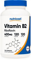 nutricost vitamin b2 400mg 120 capsule bottle