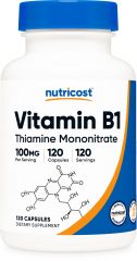 nutricost thiamin vitamin b 1 120 capsules bottle image