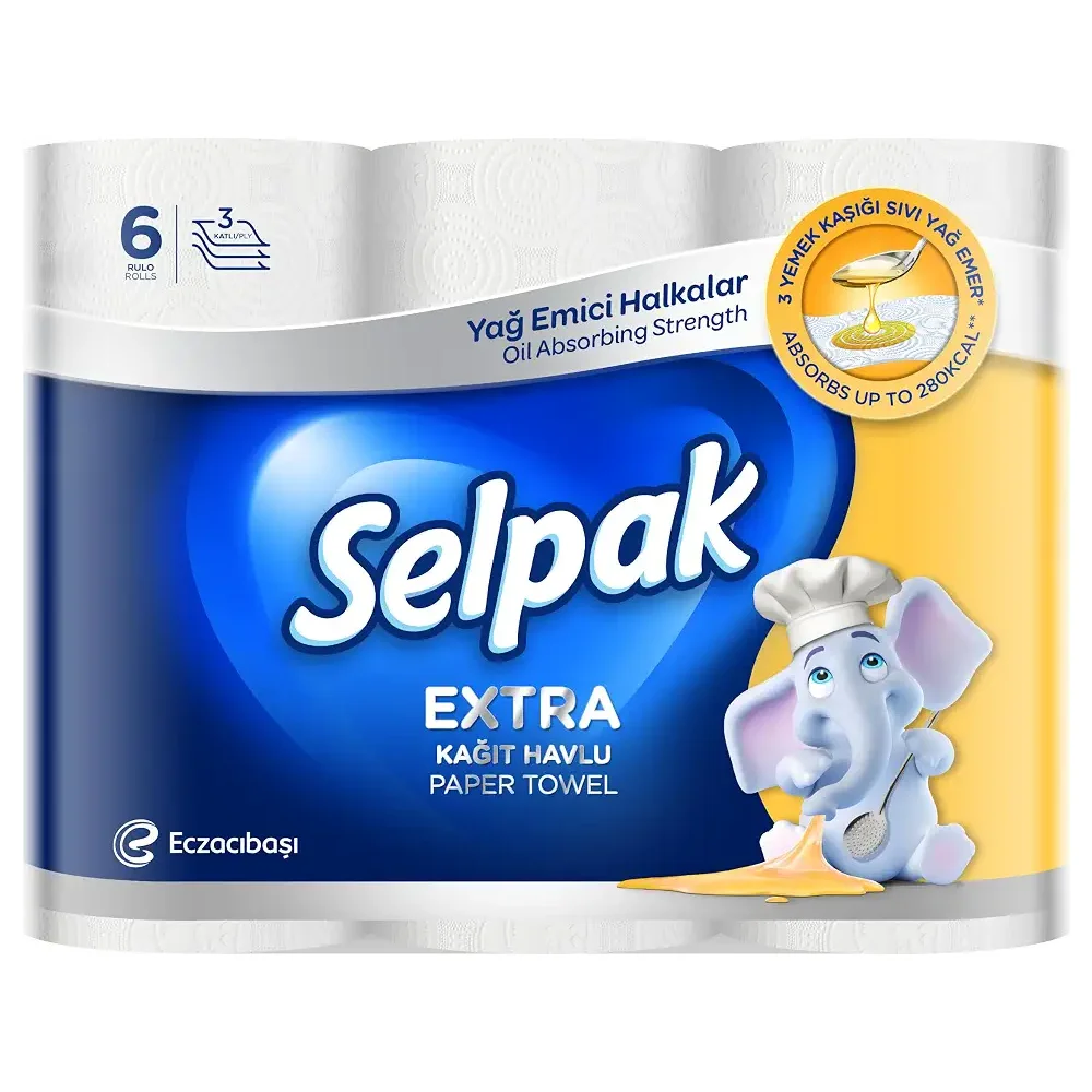 Selpak Extra Havlu, 6'lı Yağ Emici