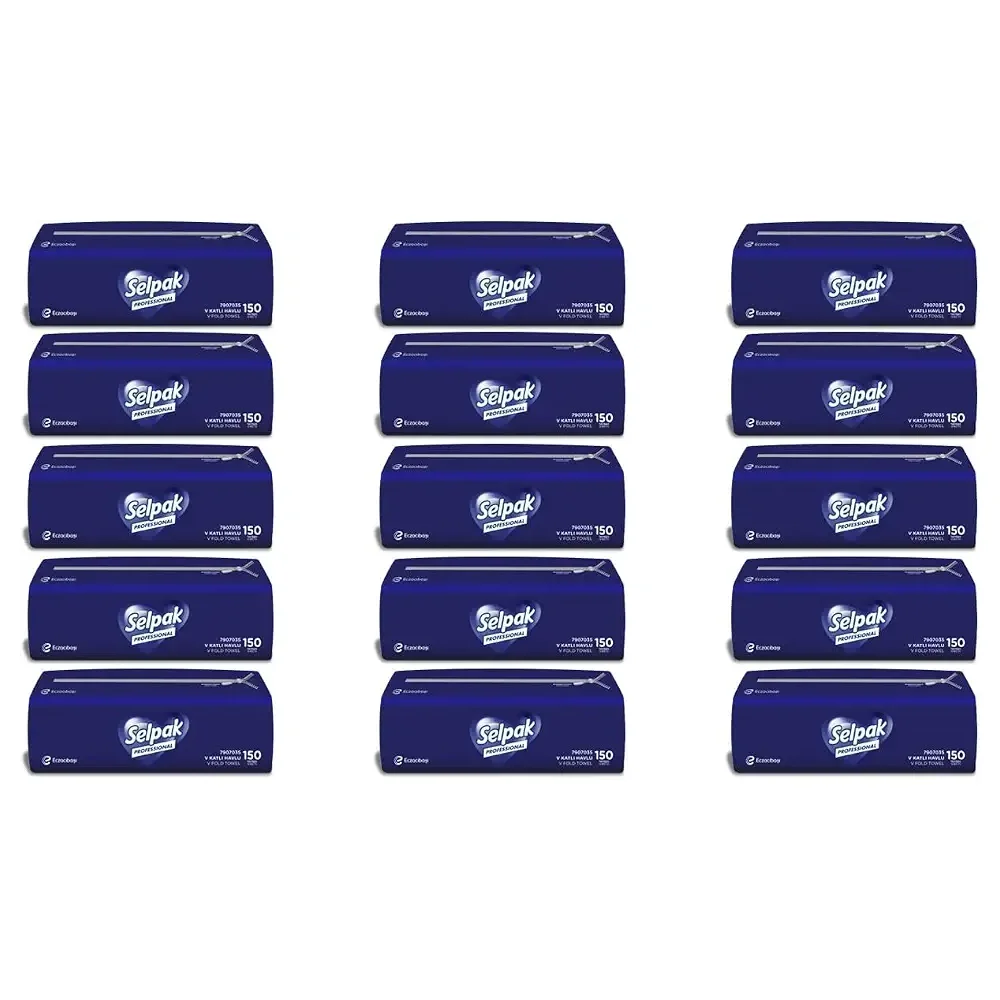 Selpak Professional Premium V Katlı Dispenser Havlu, 15x150 Yaprak