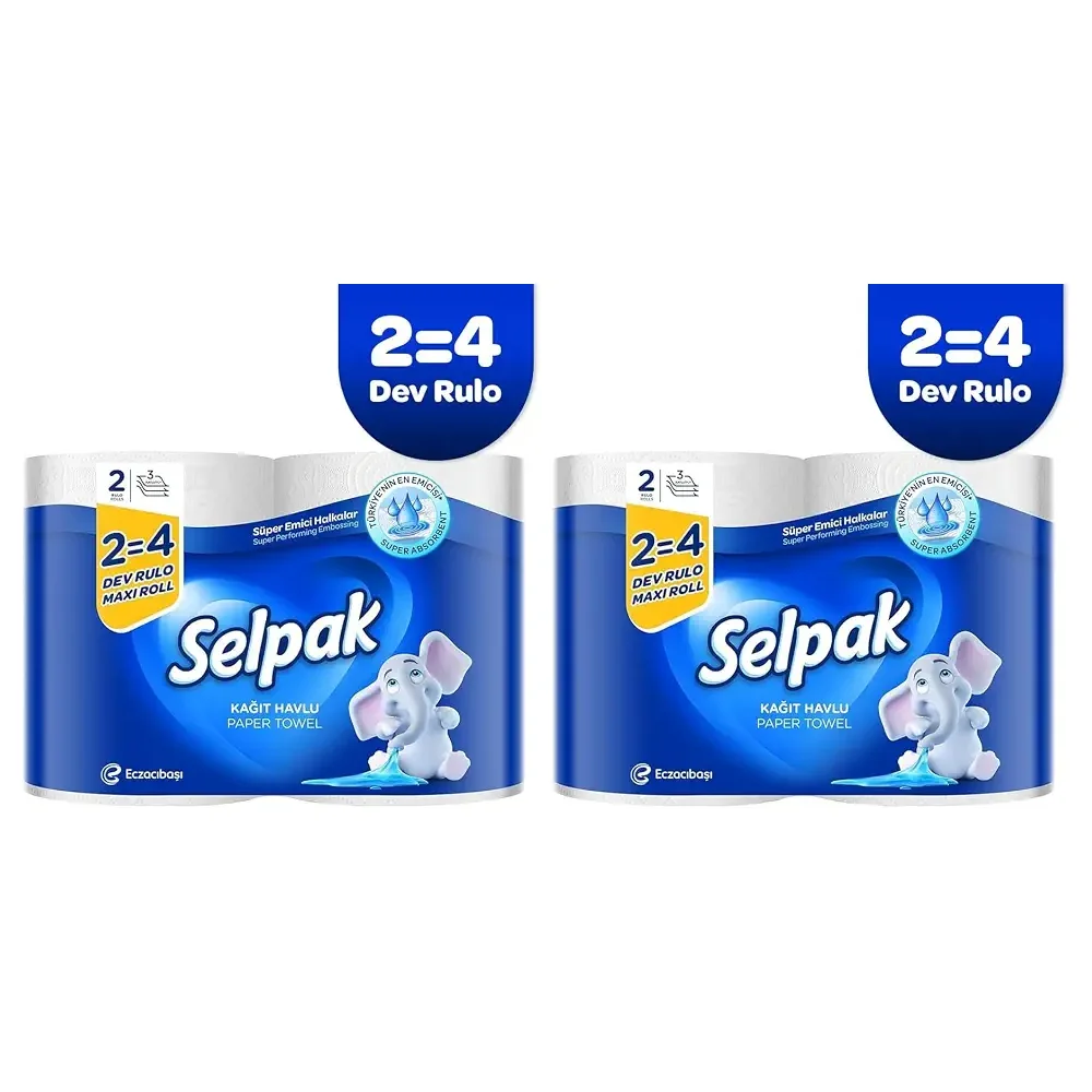 Selpak Kağıt Havlu Dev Rulo 2:4 2li paket