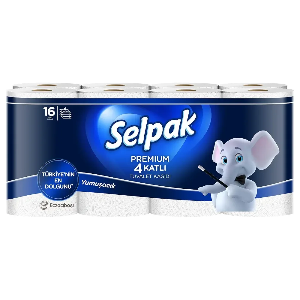 SELPAK Premium 4 Katlı Tuvalet Kağıdı 16'lı
