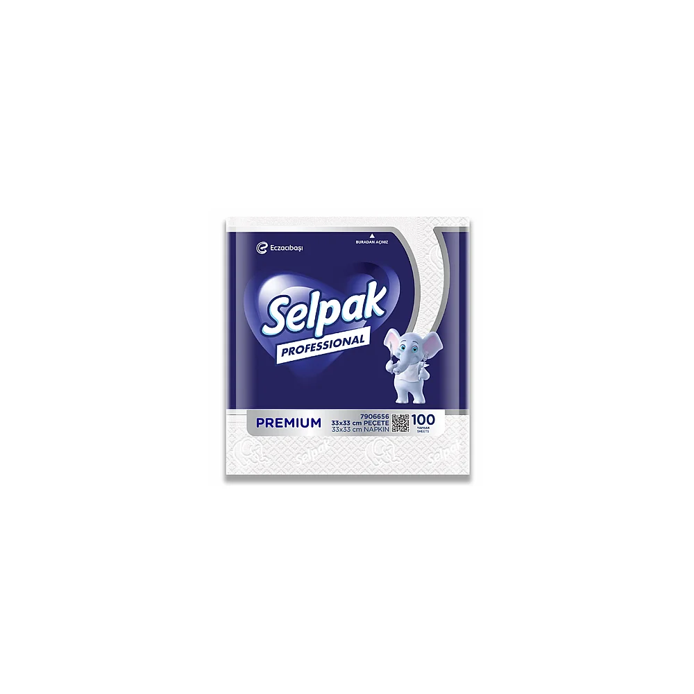 Selpak 7906656 Professional Premium Peçete 33 x 33 Cm 100'lü