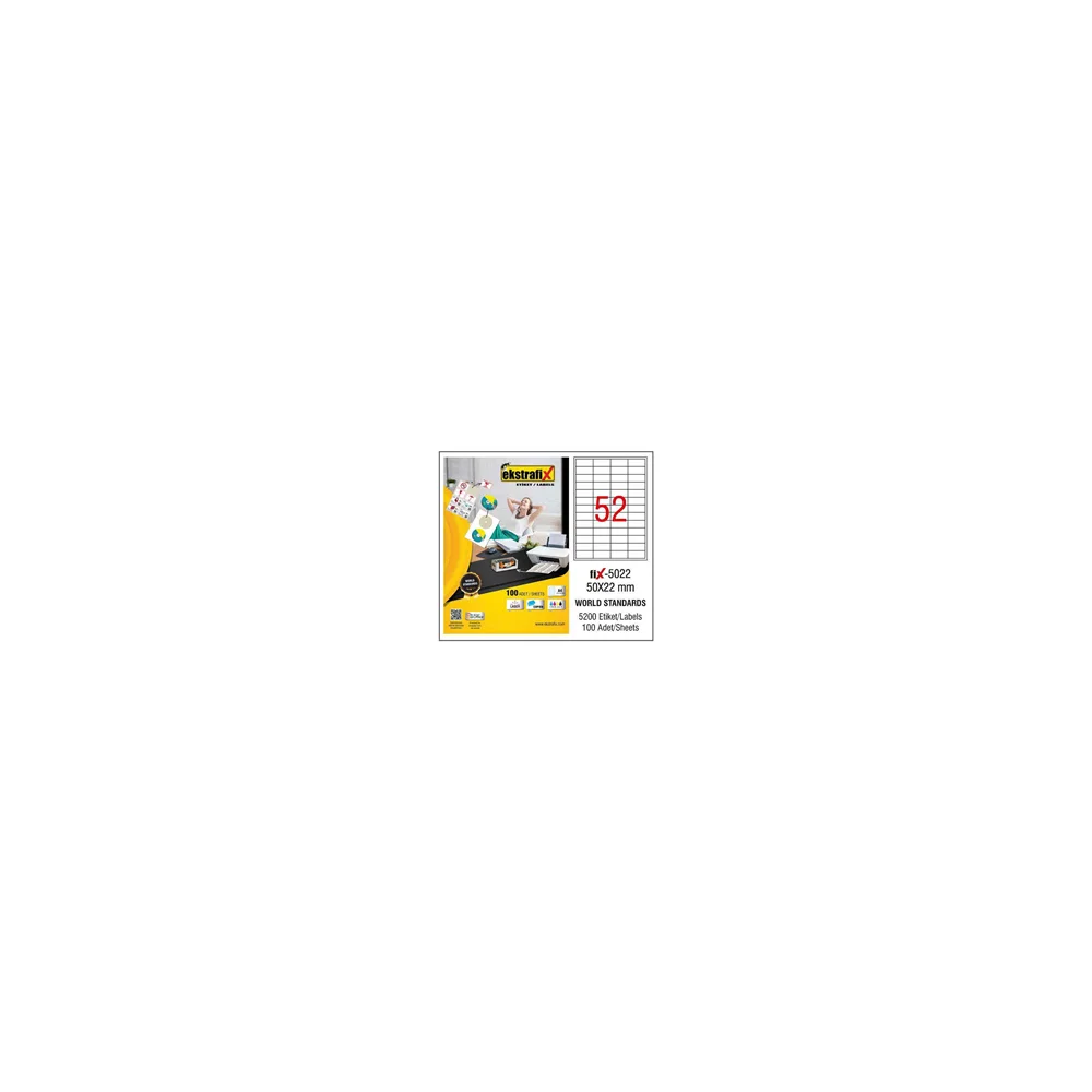 Ekstrafix Laser Etiket ( Fix-5022 ) 50x22 mm