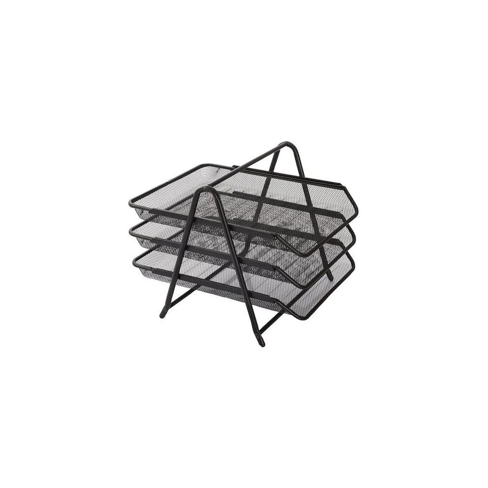 Kraf Perfore Evrak Rafı Metal 3 Katlı 460g Siyah