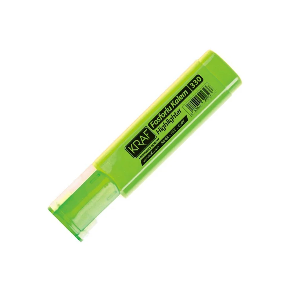 Kraf Fosforlu Kalem 330 Yeşil