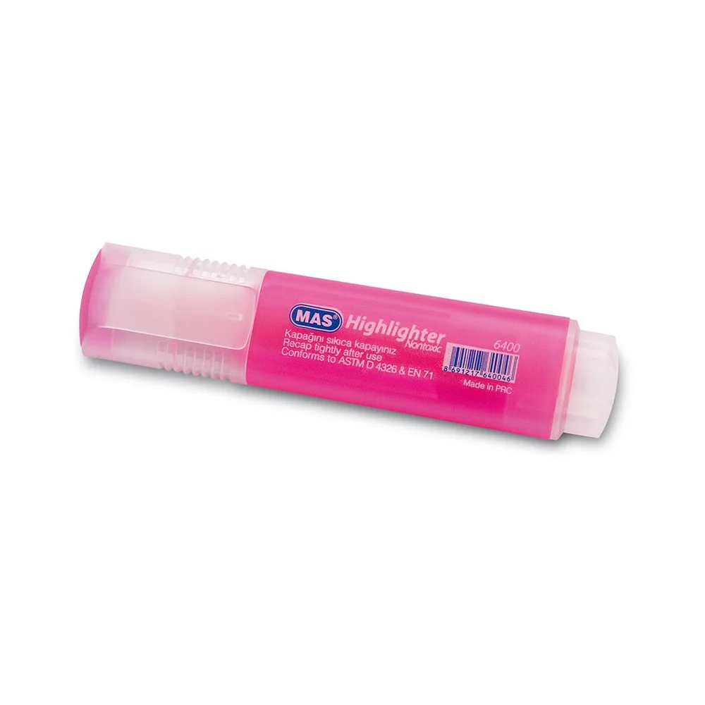 Mas Fosforlu Kalem Nontoxic Pembe