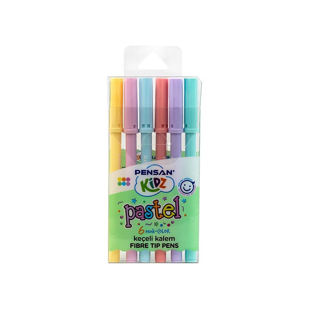 Pensan Keçe Uçlu Kalem 0.4 mm 6'lı Pastel