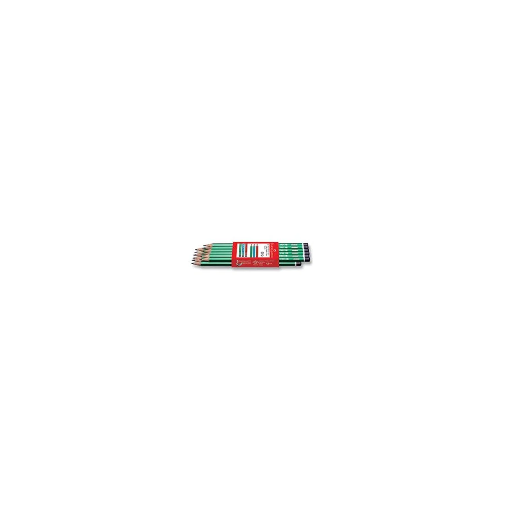 Faber Castell Köşeli Mercanlı Kurşun Kalem 12'li