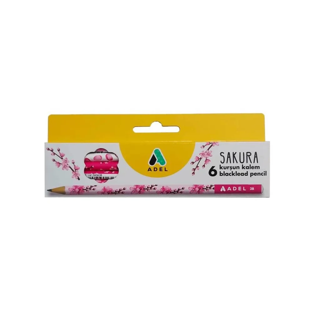 Adel Sakura Kurşun Kalem 6'lı