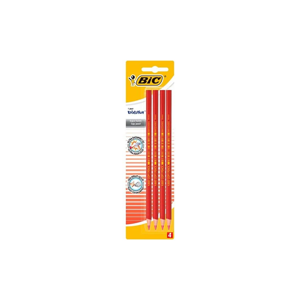 Bic Kırmızı Kopya Kalemi 4'lü