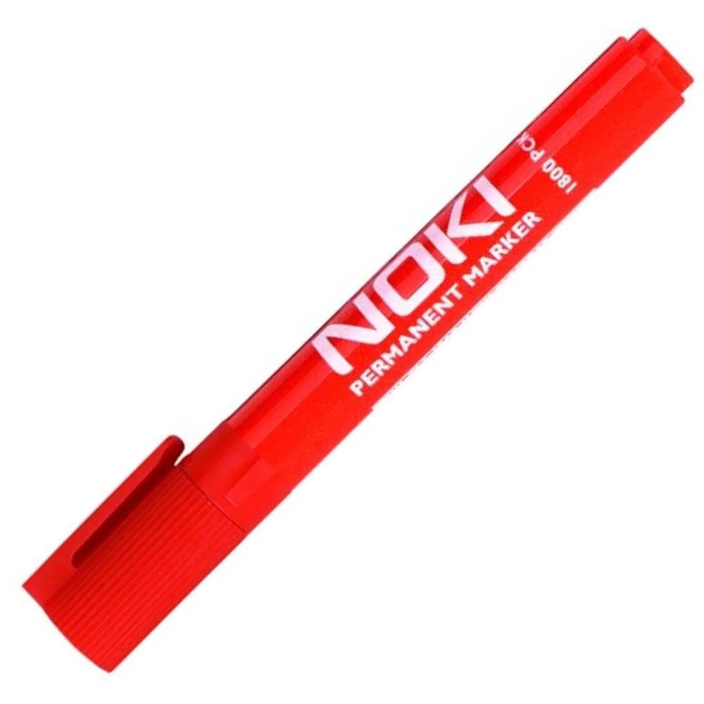 Noki Permanent Marker Kesik Uç Kırmızı