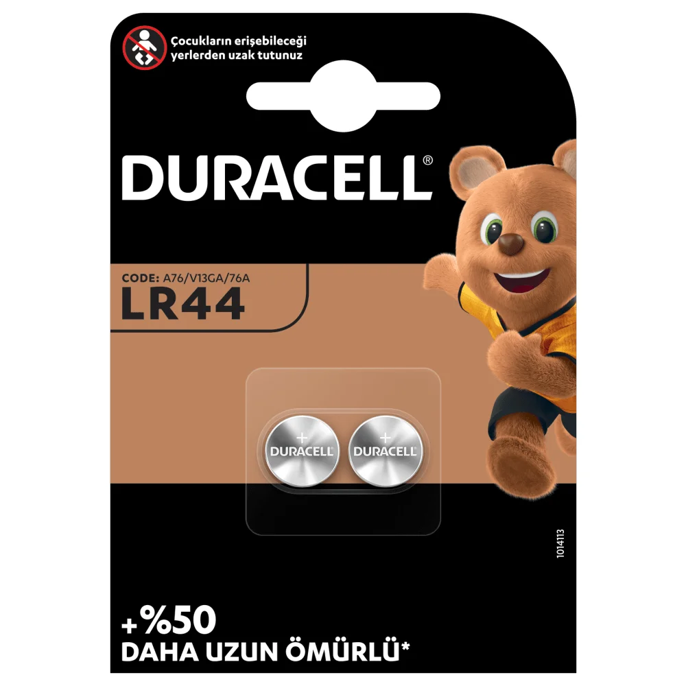 Duracell LR44 Pil 1.5V 2'li