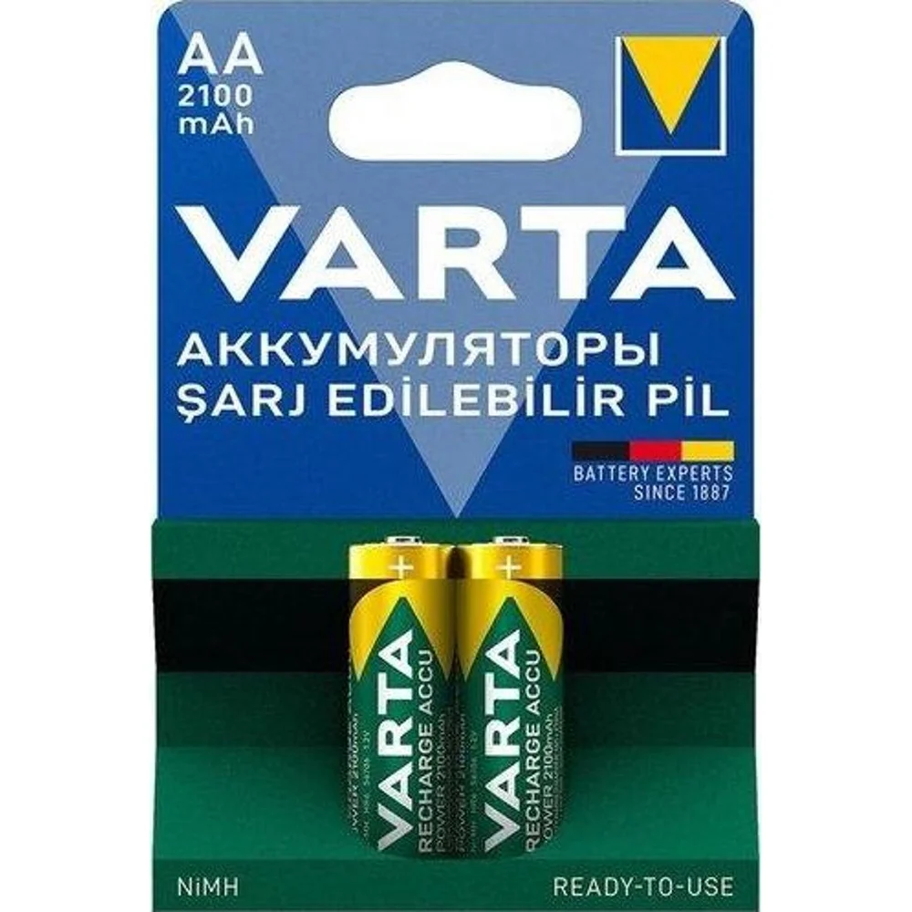 Varta Şarj Edilebilir AA Pil 2100mAh 1.2V 2'li